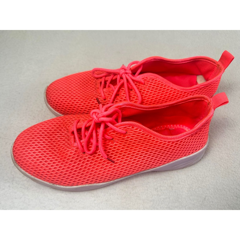 Sole Mates Sneakers Women Size 9 Neon Pink Mesh Athletic Trainers Walking Shoes
